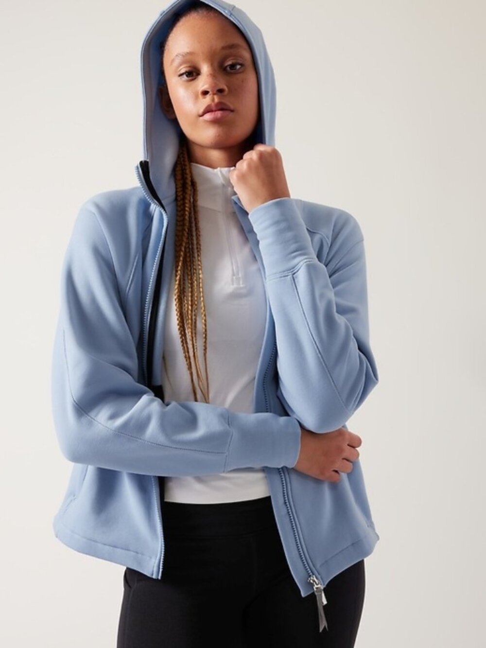 Althleta Altitude Polartec PowerStretch® Fleece Jacket, Heron Blue